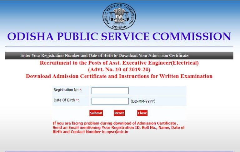 OPSC AEE Admit Card 2021