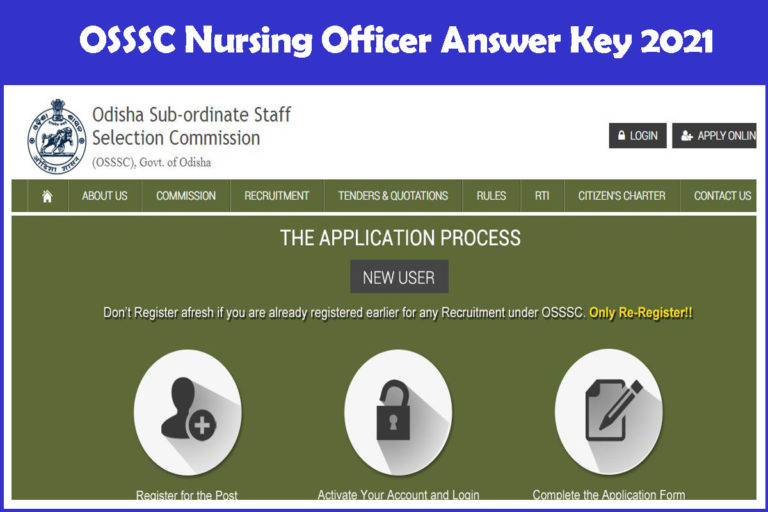 OSSSC Nursing Officer Answer Key 2021
