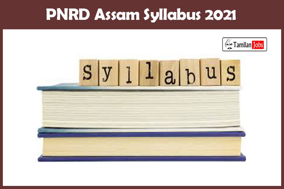 PNRD Assam Syllabus 2021
