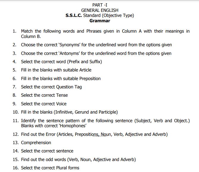 TNEB TANGEDCO AAO Syllabus 2021