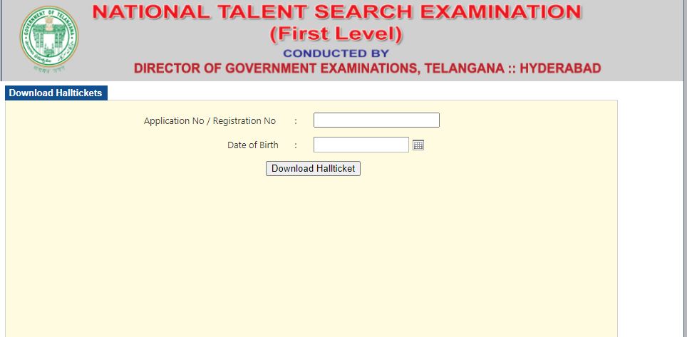 Telangana NTSE Hall Ticket 2021