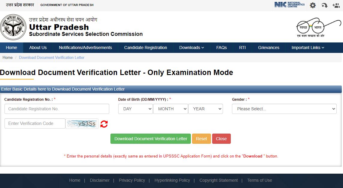 UPSSSC Technical Assistant DV Call Letter 2021