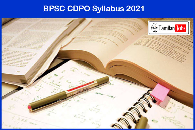 BPSC CDPO Syllabus 2021
