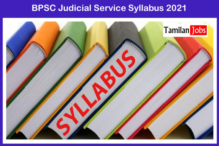 BPSC Judicial Service Syllabus 2021