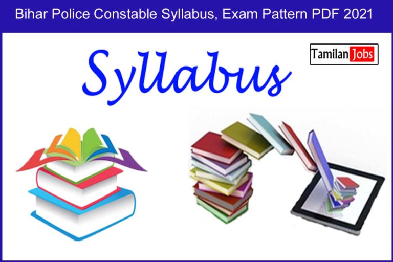Bihar Police Constable Syllabus, Exam Pattern PDF 2021