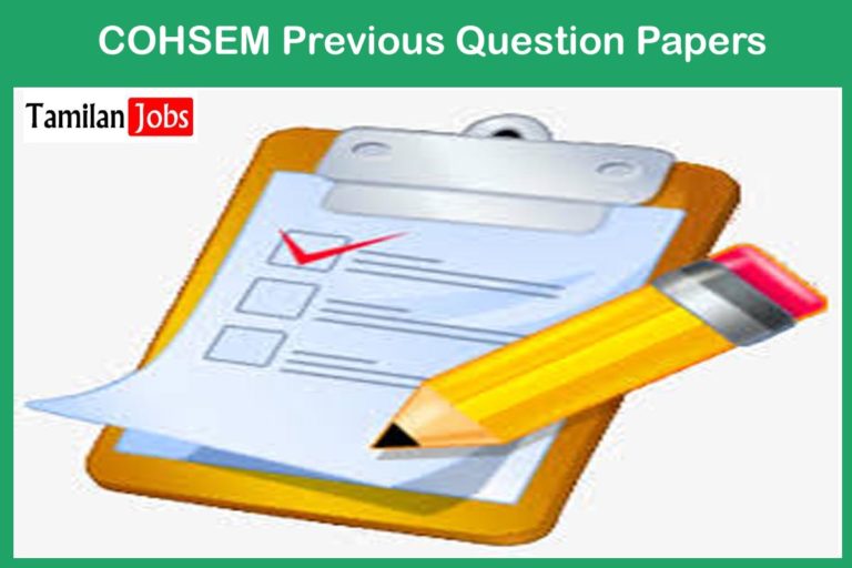 COHSEM Previous Question Papers 