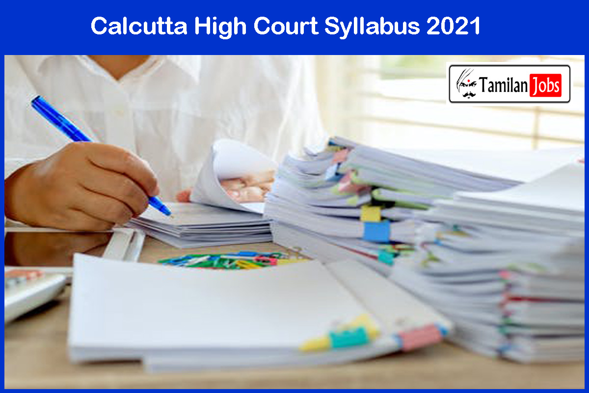Calcutta High Court Syllabus 2021
