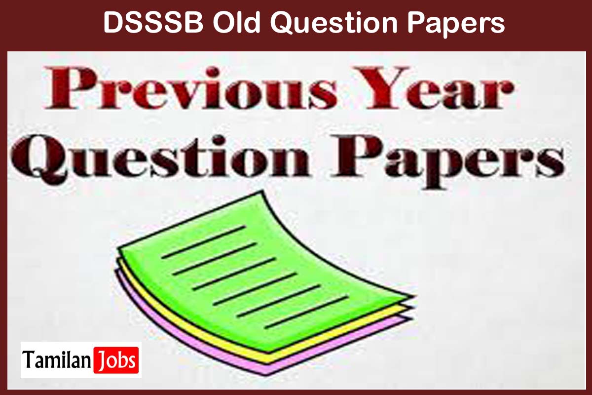 DSSSB Old Question Papers