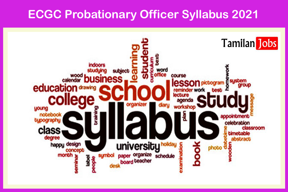 Ecgc Probationary Officer Syllabus 2021