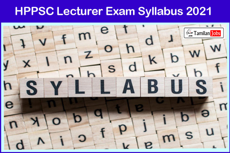 HPPSC Lecturer Exam Syllabus 2021