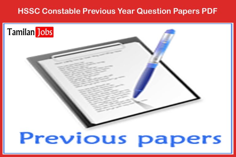 HSSC Constable Previous Question Papers PDF Download @ hssc.gov.in