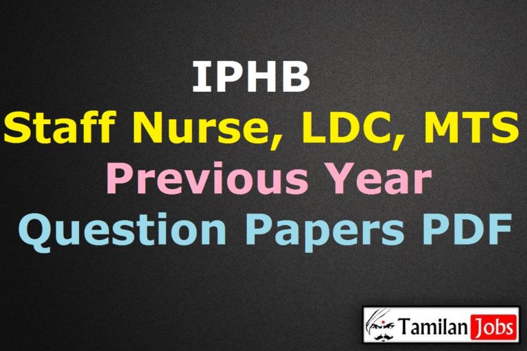 IPHB Previous Question Papers PDF