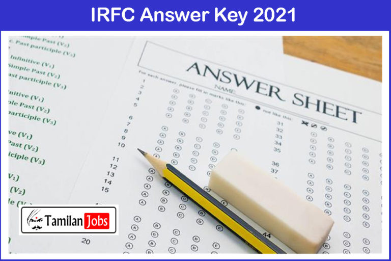 IRFC Answer Key 2021