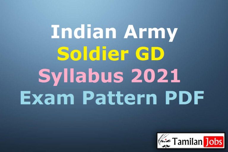 Indian Army Soldier GD Syllabus 2021 PDF