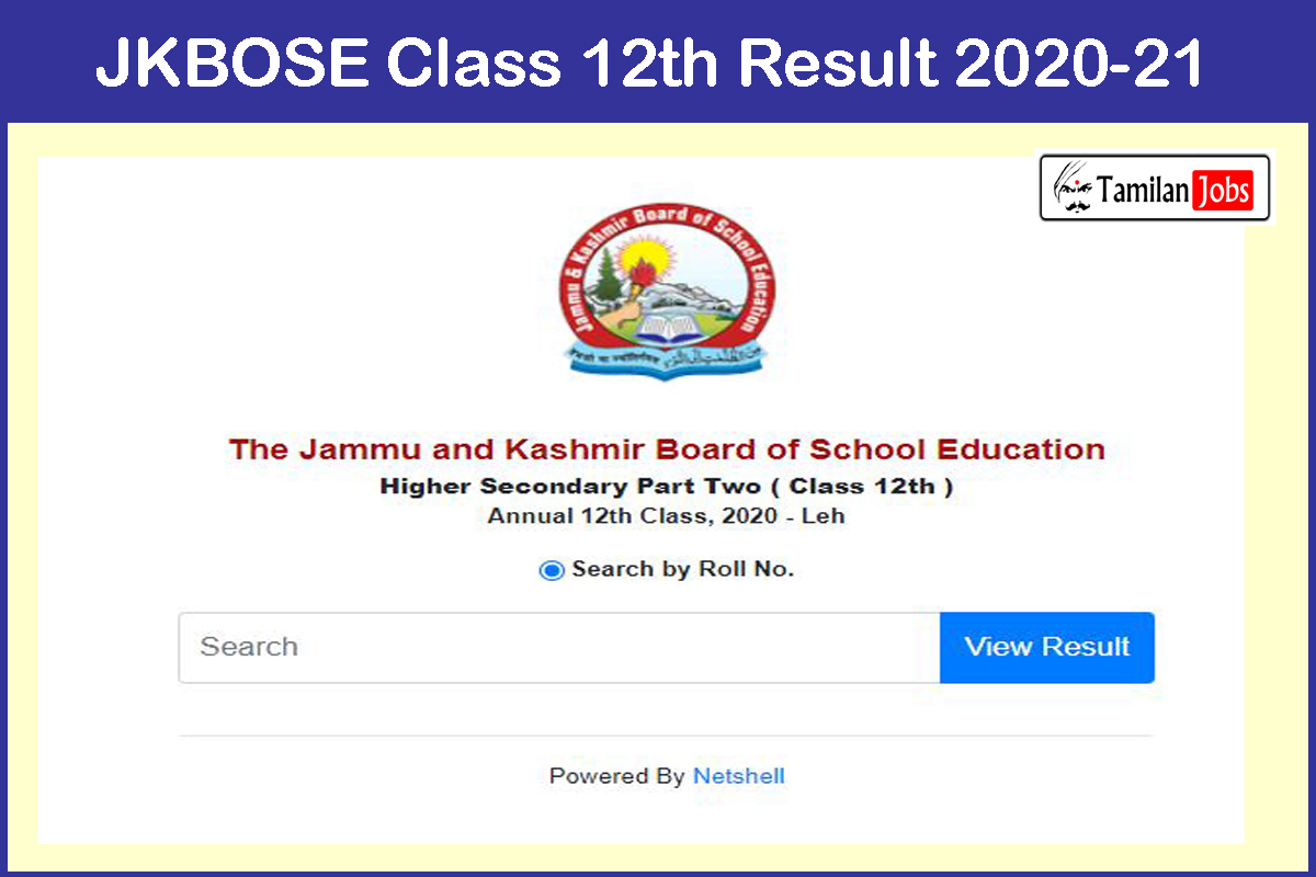JKBOSE Class 12th Result 2020-21
