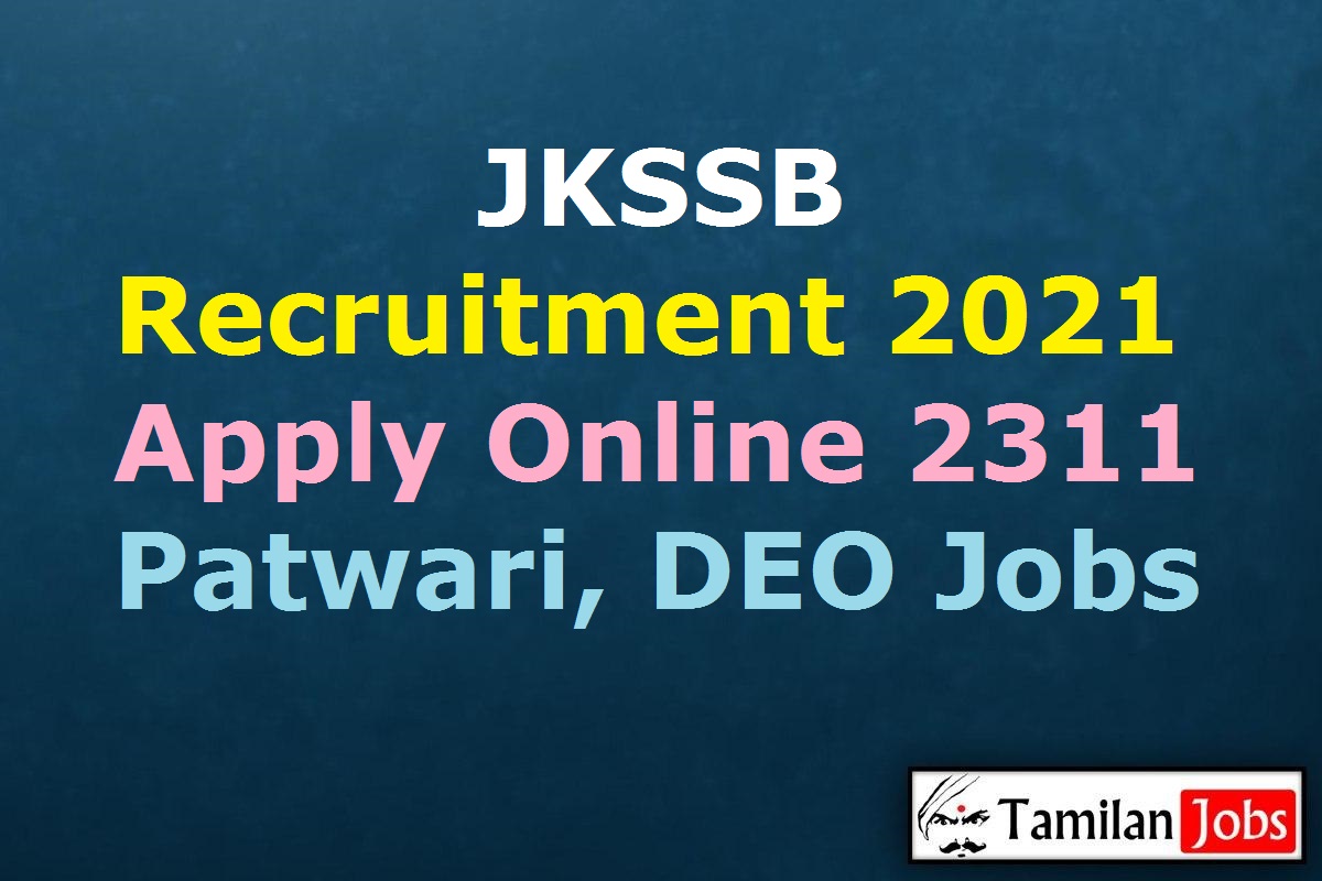 JKSSB Recruitment 2021