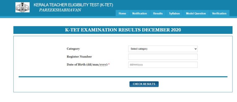  Kerala Teacher Eligibility Test Result 2021