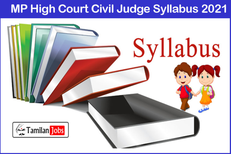 MP High Court Civil Judge Syllabus 2021