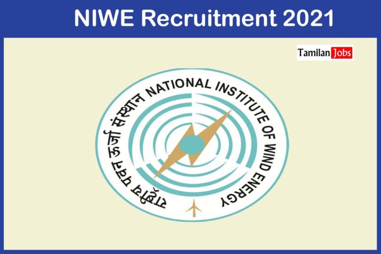 NIWE Recruitment 2021