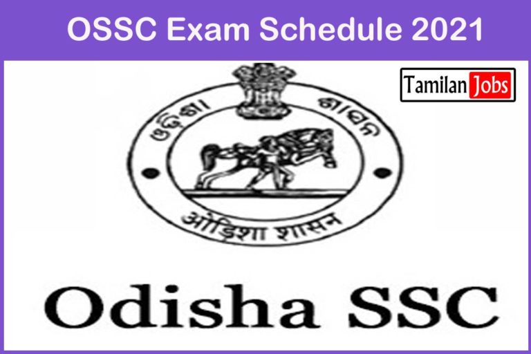 OSSC Exam Schedule 2021