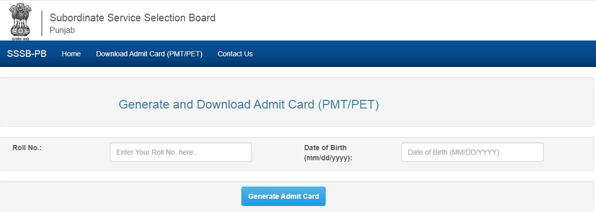 PSSSB Assistant Superintendent Admit Card 2021