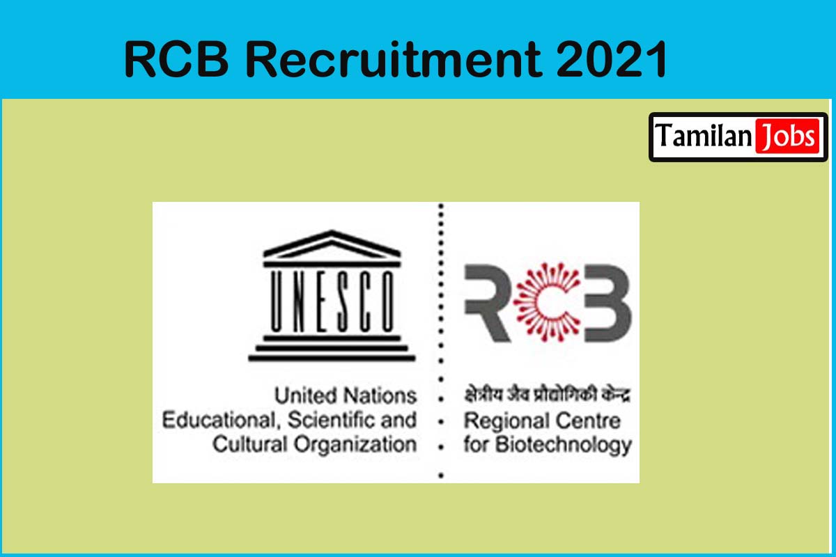 RCB Recruitment 2021