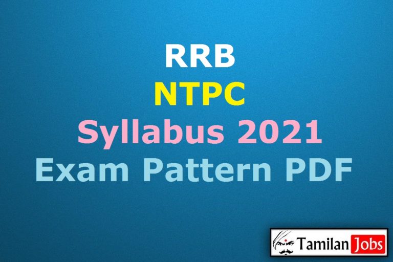 RRB NTPC Syllabus 2021 PDF