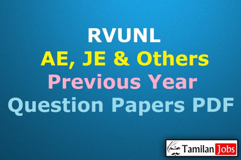 RVUNL Previous Year Question Papers PDF