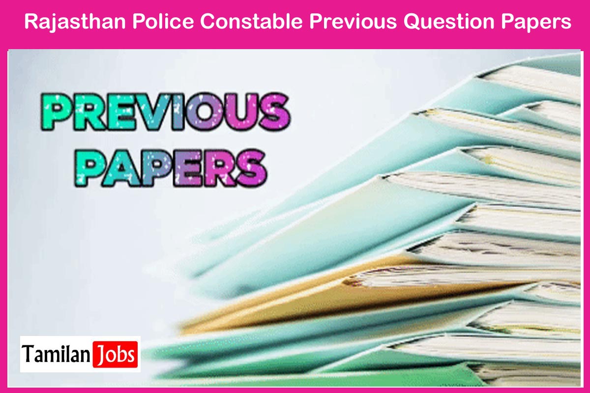 Rajasthan Police Constable Previous Question Papers