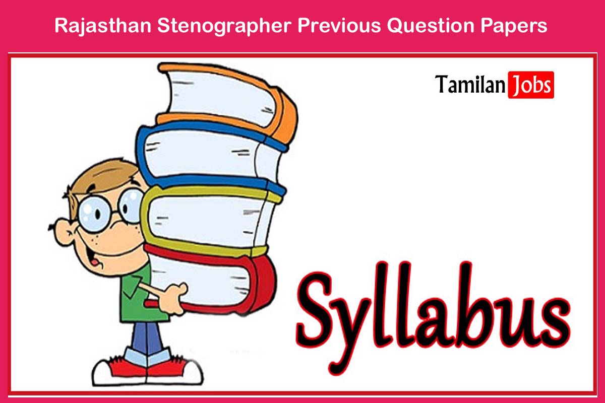 Rajasthan Stenographer Previous Question Papers