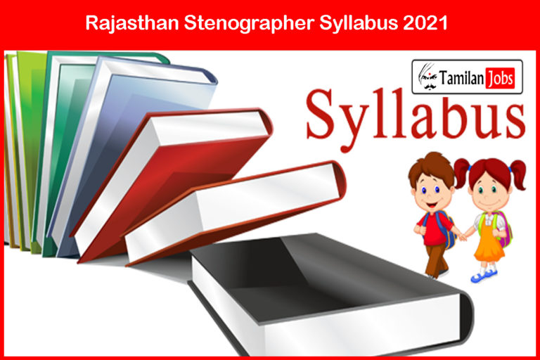Rajasthan Stenographer Syllabus 2021