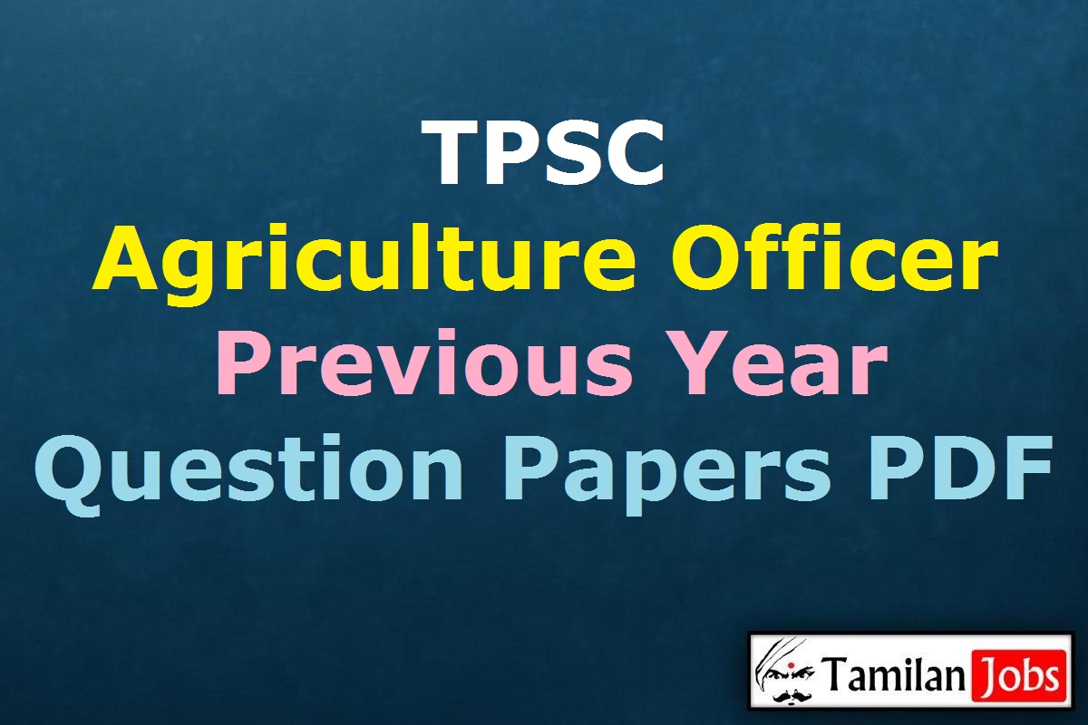 Tpsc Ao Previous Year Question Papers Pdf