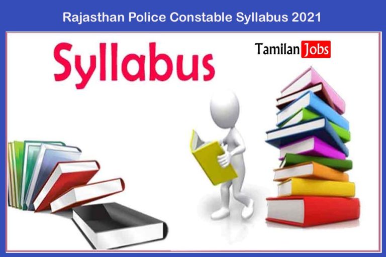 Rajasthan Police Constable Syllabus 2021 PDF & Exam Pattern