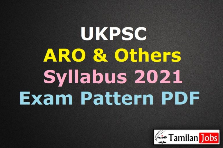 UKPSC ARO Syllabus 2021 PDF