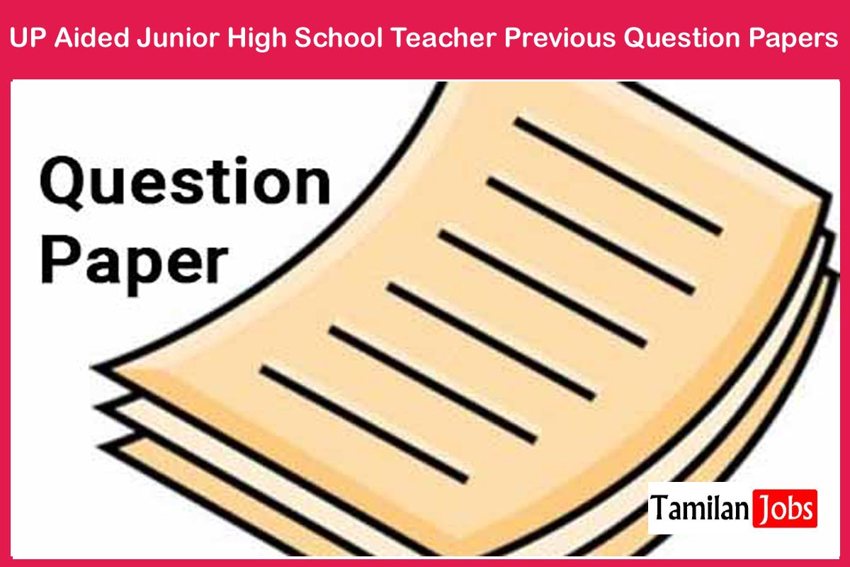 UP Aided Junior High School Teacher Previous Question Papers