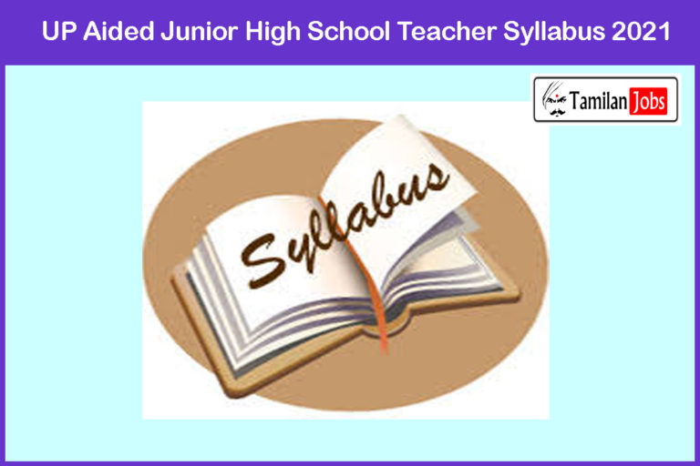 UP Aided Junior High School Teacher Syllabus 2021