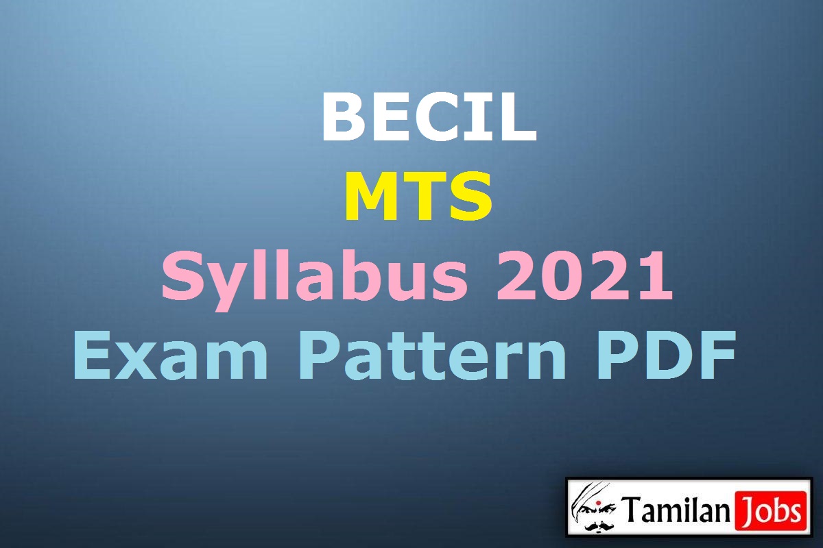 Becil Mts Syllabus 2021 Pdf
