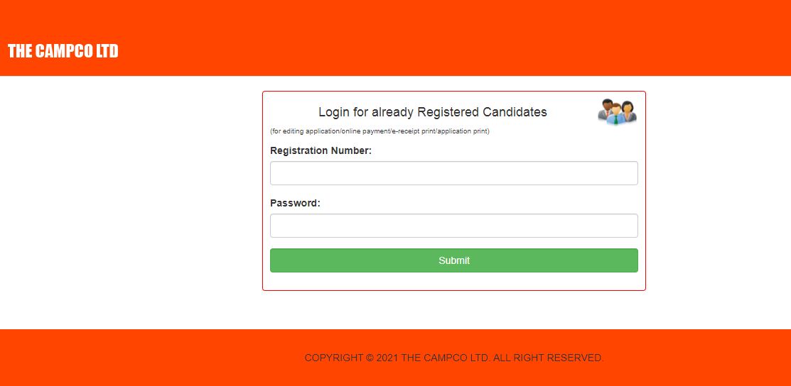 CAMPCO Admit Card 2021
