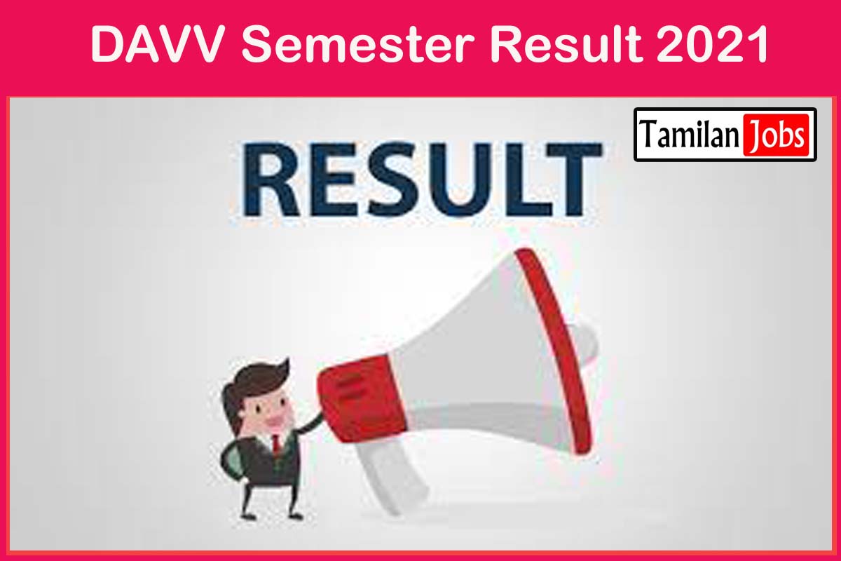 DAVV Semester Result 2021