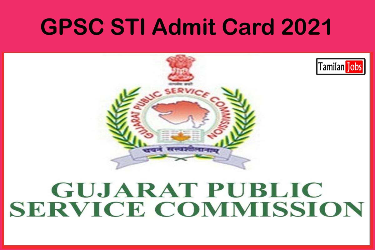 GPSC STI Admit Card 2021