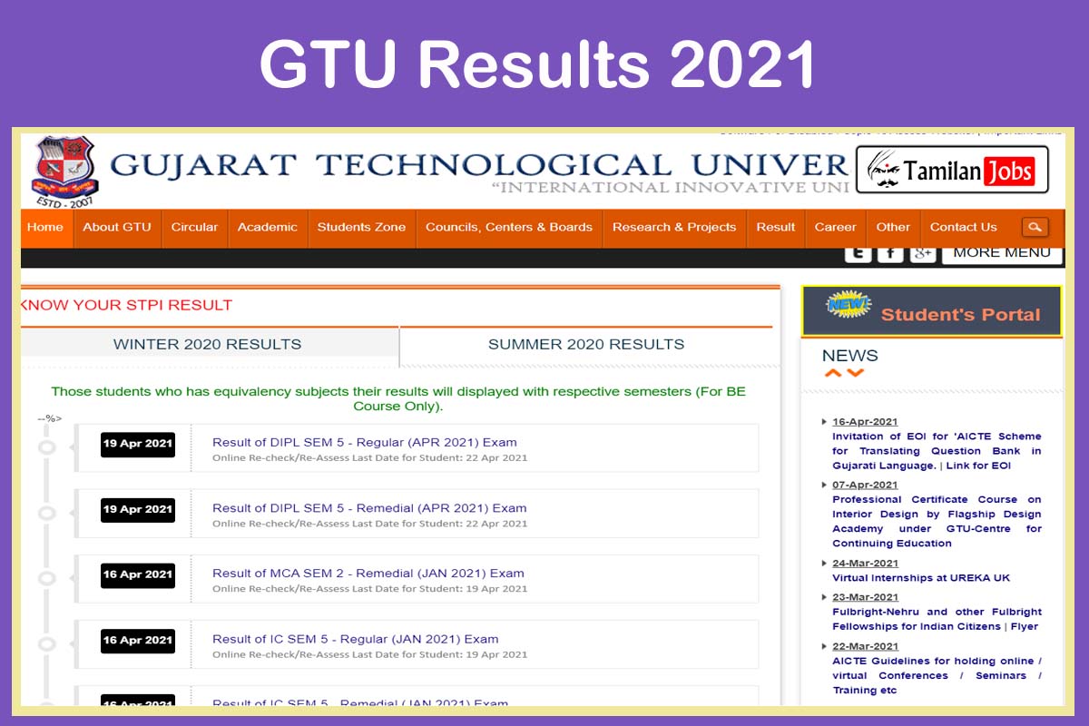 GTU Results 2021