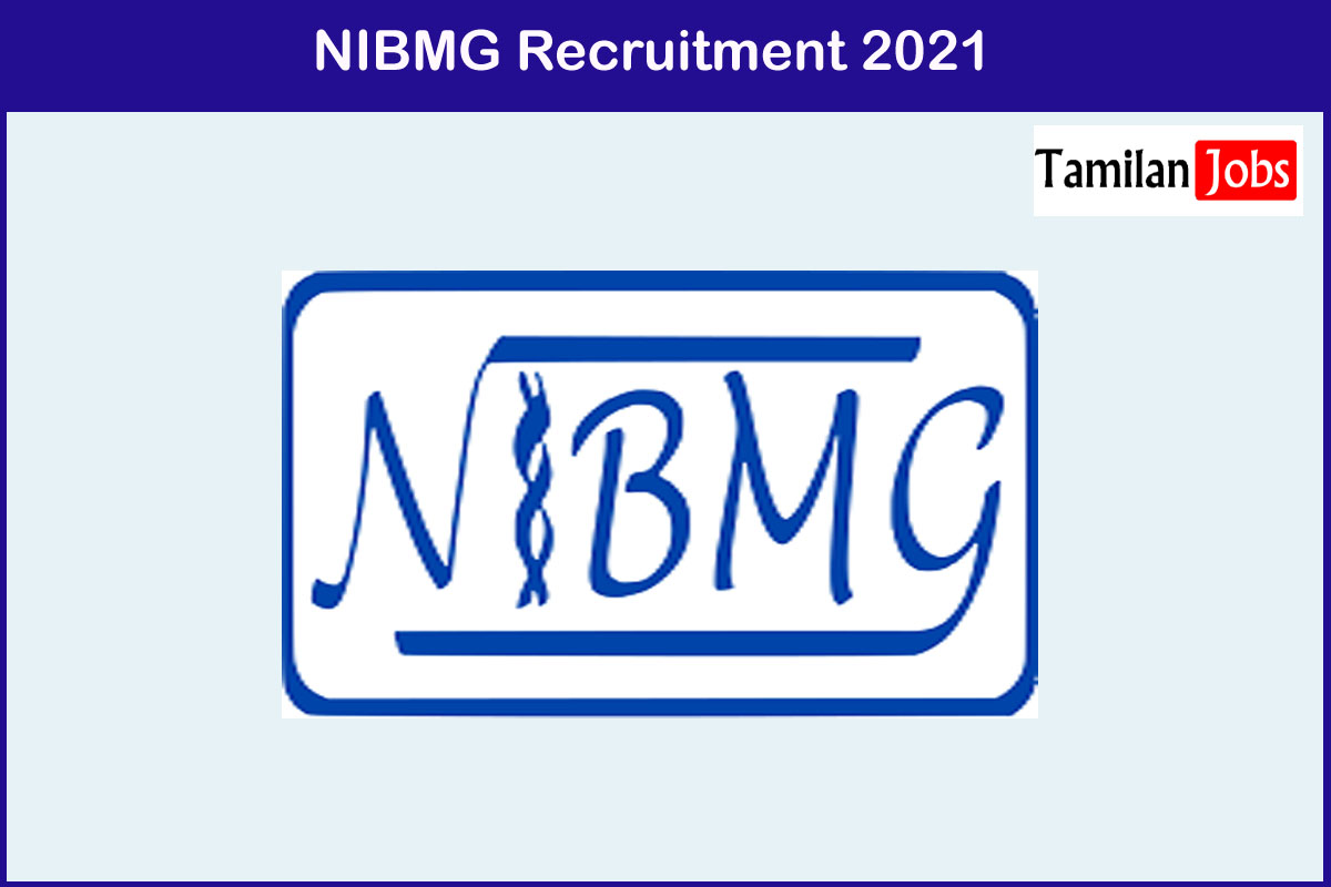 NIBMG Recruitment 2021