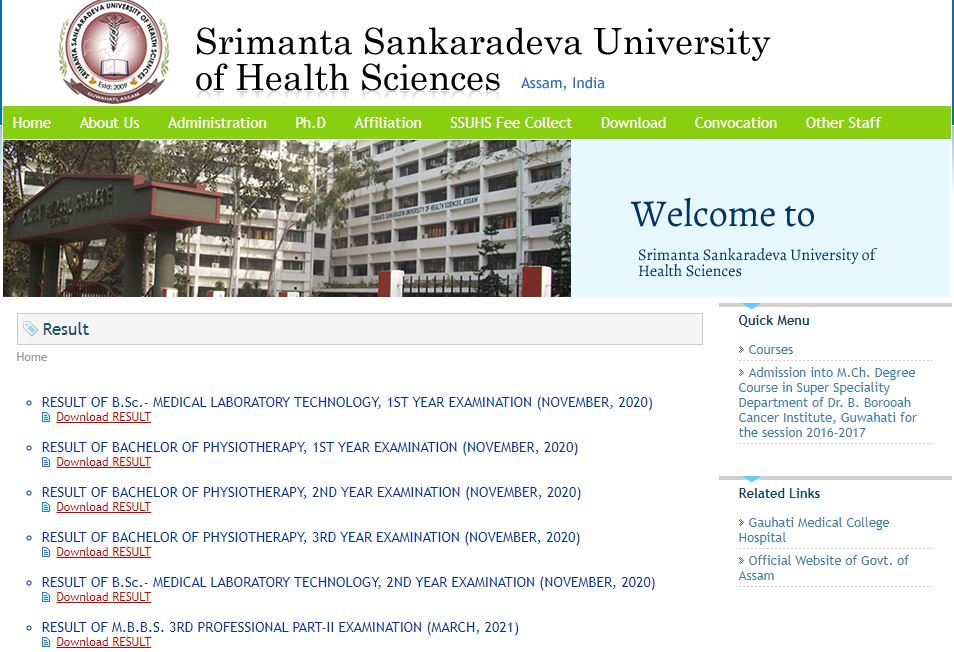 SSUHS Result 2021