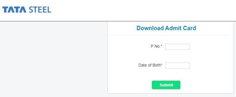 TATA Steel Admit Card 2021