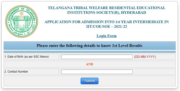 TTWREIS COE Results 2021