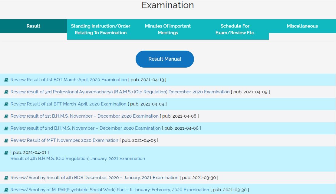 WBUHS Result 2021