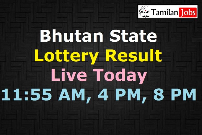 Bhutan State Lottery Result Live Today
