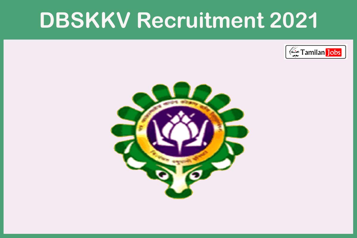 DBSKKV Recruitment 2021