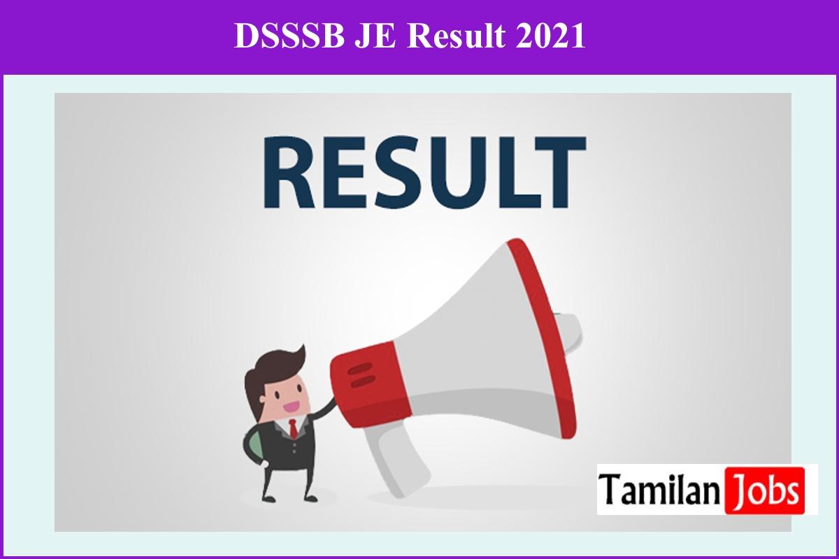 DSSSB JE Result 2021