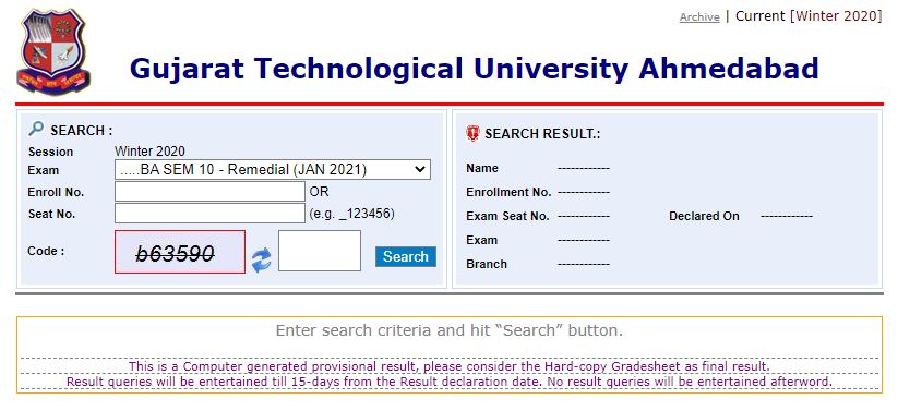 GTU Result 2021